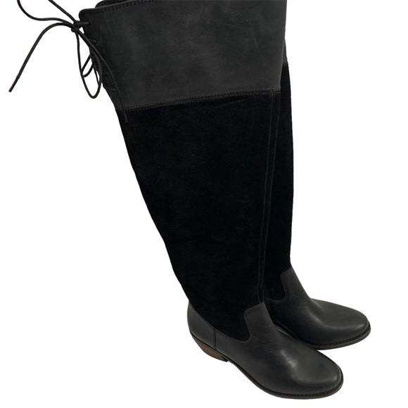 Lucky Brand Shoes - Lucky Brand Black Suede Tall Leather Boots